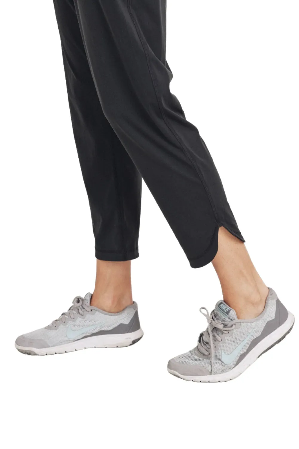 Comfortable Mono B Athleisure Joggers with Stylish Curved Notch Hem - Size Plus, Model: AP-A057