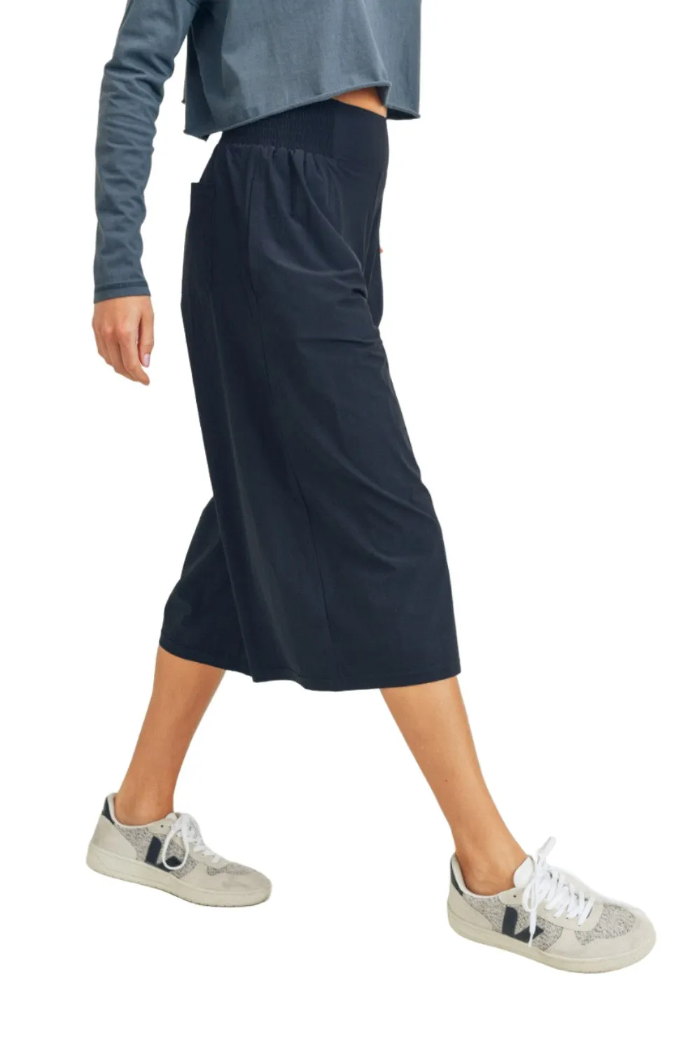 Mono B Culotte Pants With Elastic Waistband AP-A0671 and Plus