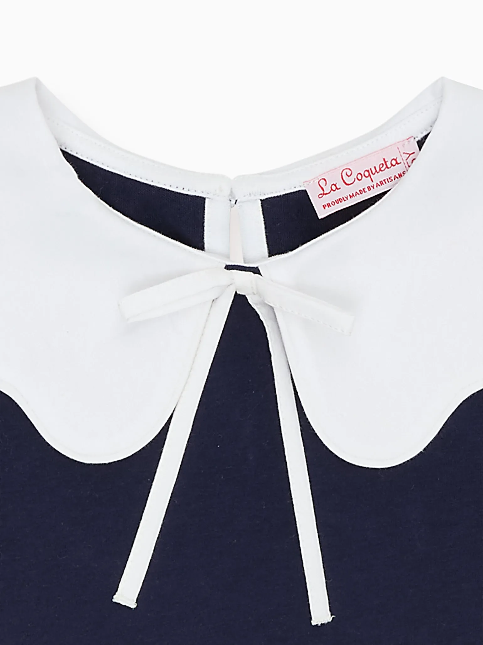 Navy Marina Girl Cotton Top