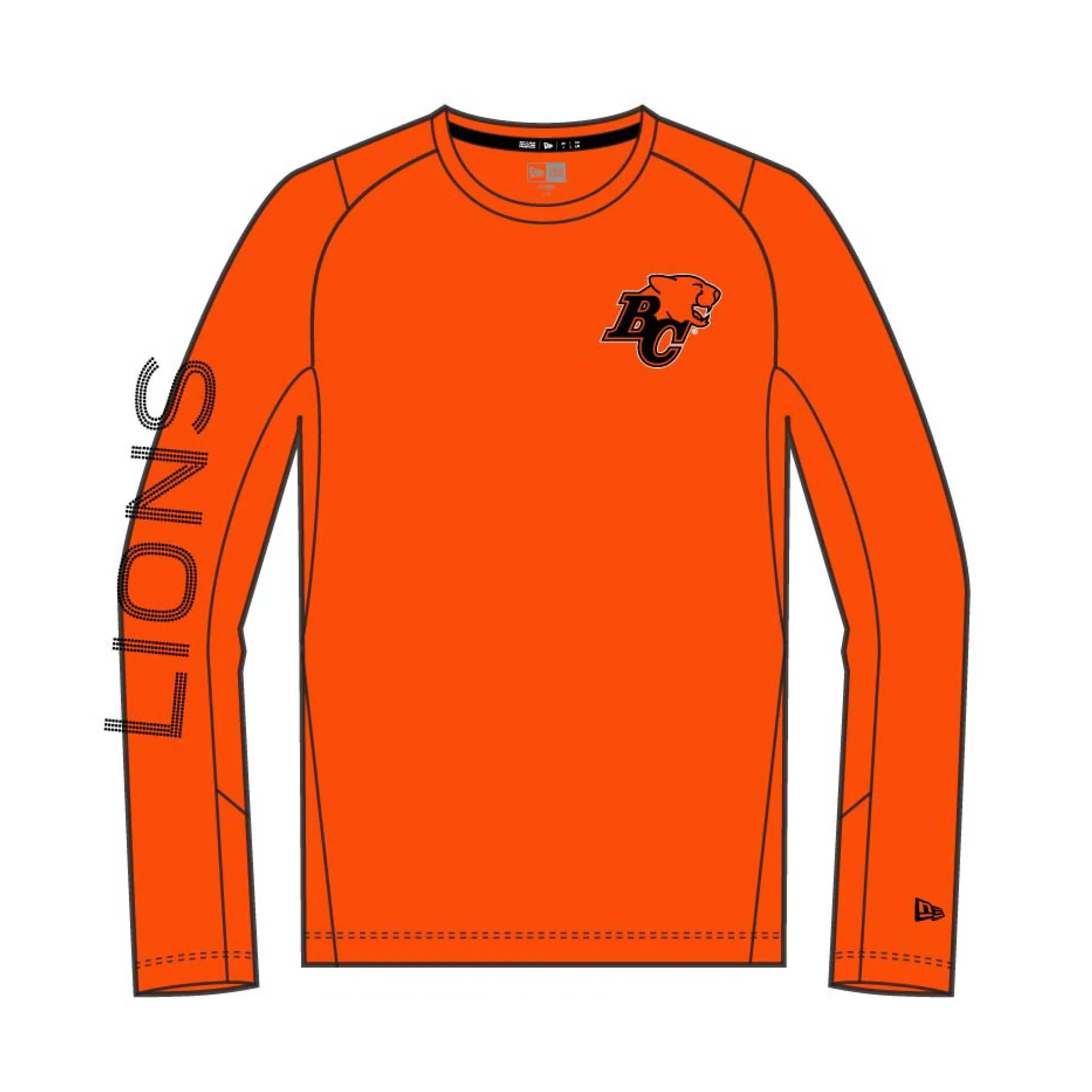 NE M Pace L/S Tee- Orange- FINAL SALE