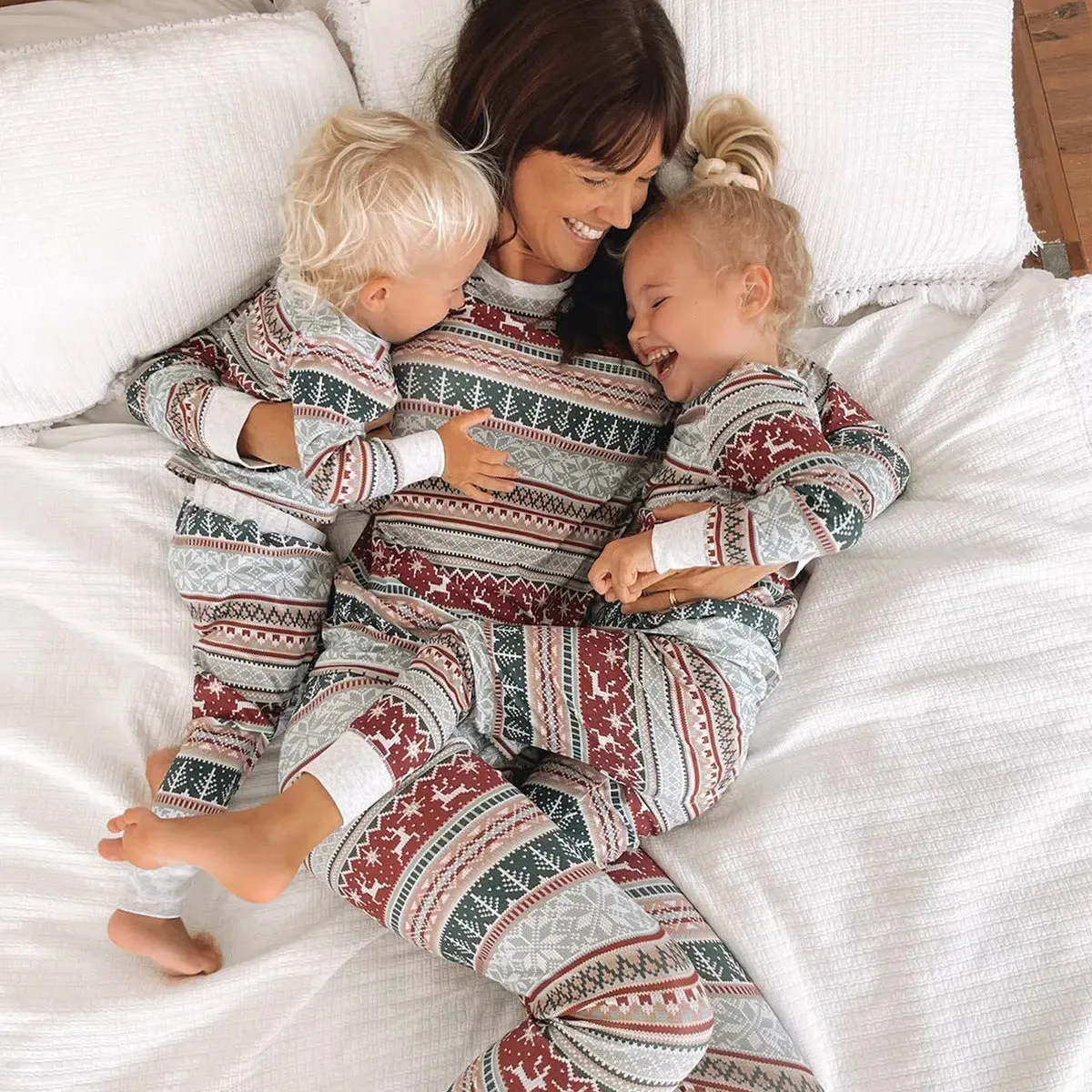 New Christmas Family Pajama Set for Parent-Child Matching Home Clothing