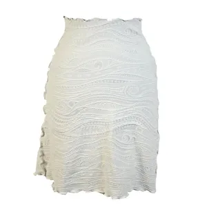 Off White Catty  Jacquard Knit Bias Skirt