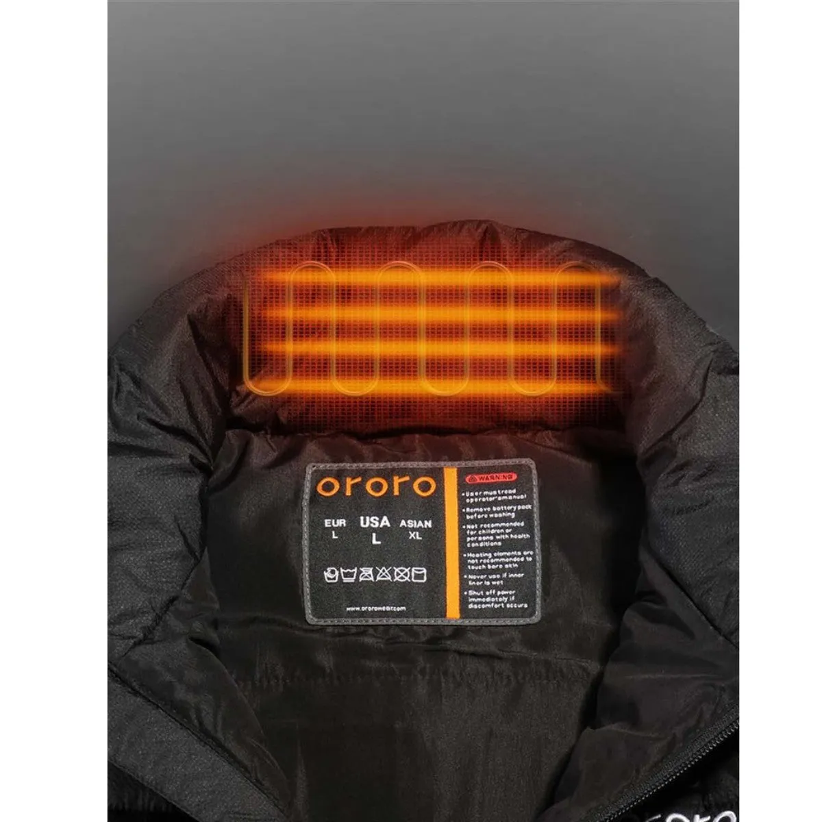 Ororo Men's Heated Padded Vest - Black