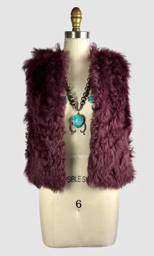 PURPLE HAZE 70s Sheepskin Penny Lane Vest • Small