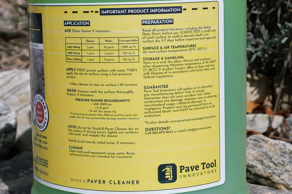 Quick-E-Paver Cleaner (1 Gallon)