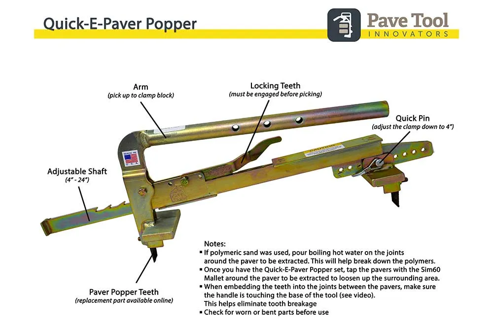 Quick-E-Paver Popper (Backordered TBD)