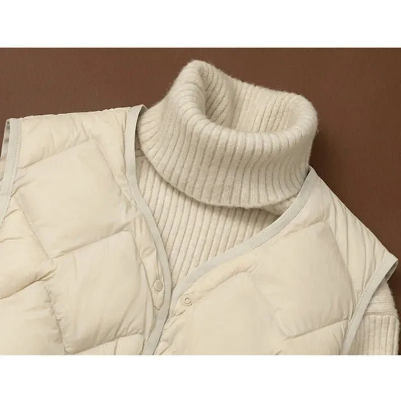 Quilted Duck Down Vest - Warm, Stylish, and Cozy Outerwear