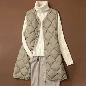 Quilted Duck Down Vest - Warm, Stylish, and Cozy Outerwear