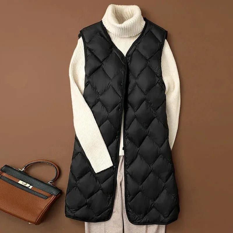 Quilted Duck Down Vest - Warm, Stylish, and Cozy Outerwear