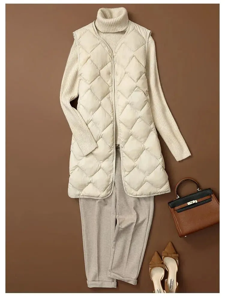 Quilted Duck Down Vest - Warm, Stylish, and Cozy Outerwear