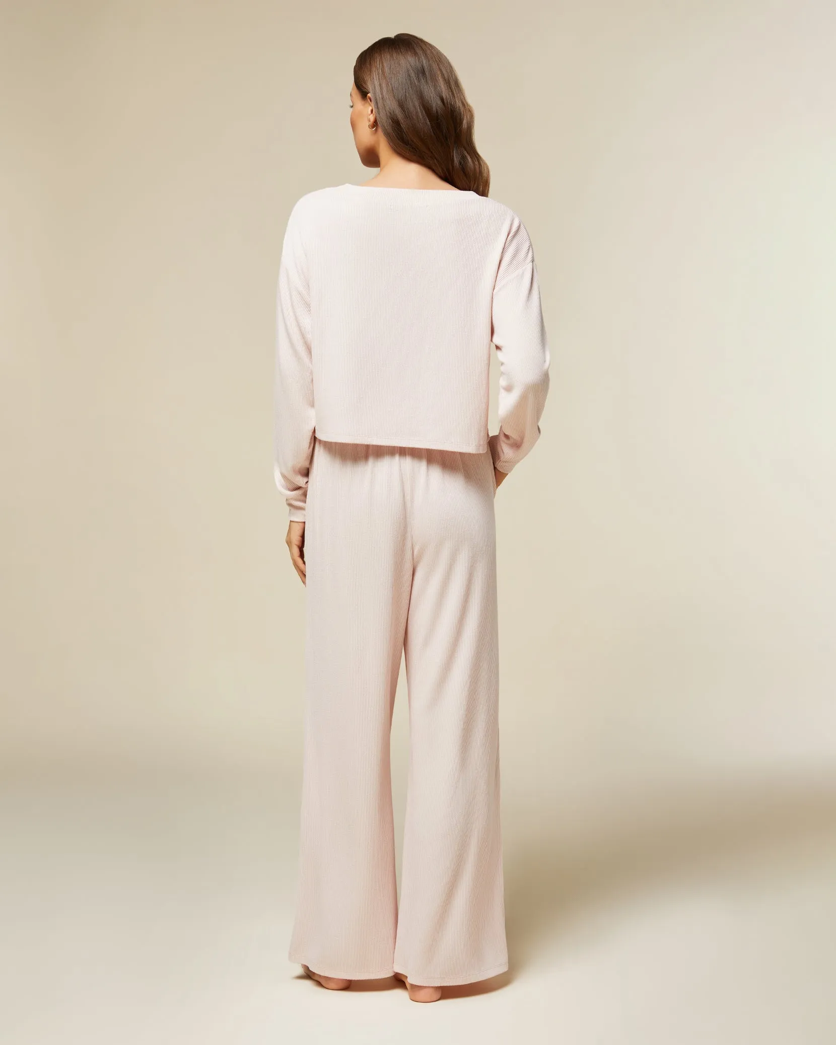 Ribbed Pull On Pant