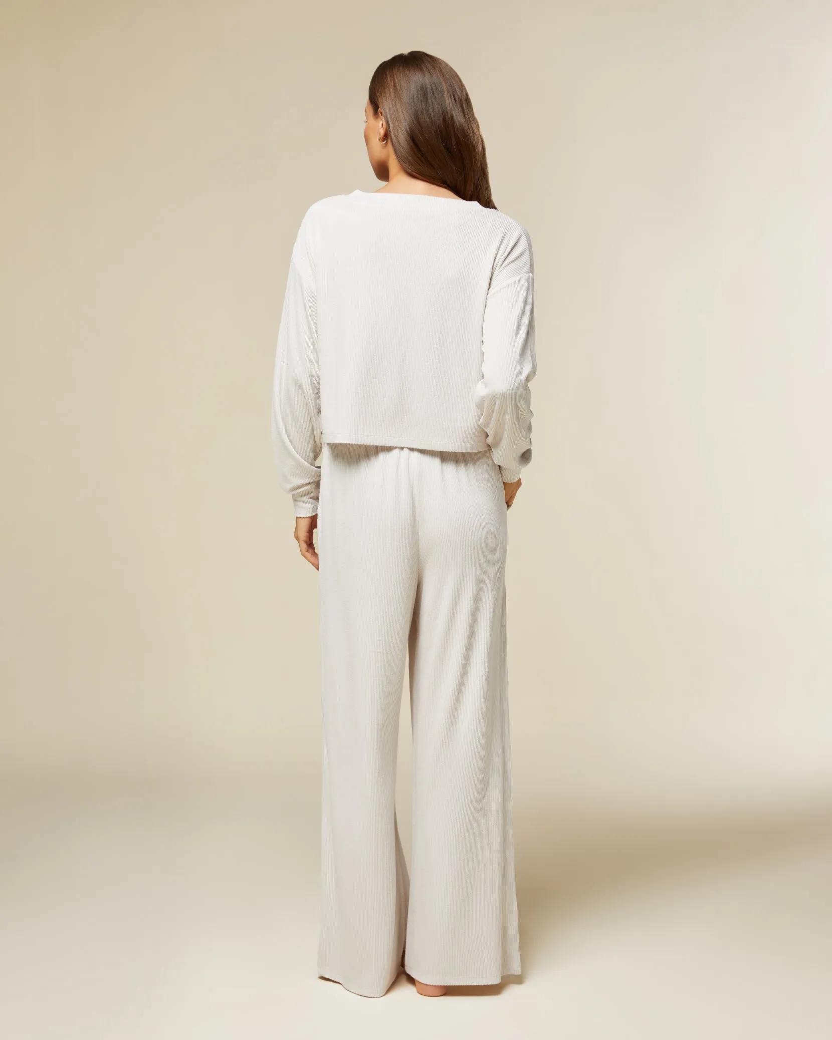 Ribbed Pull On Pant