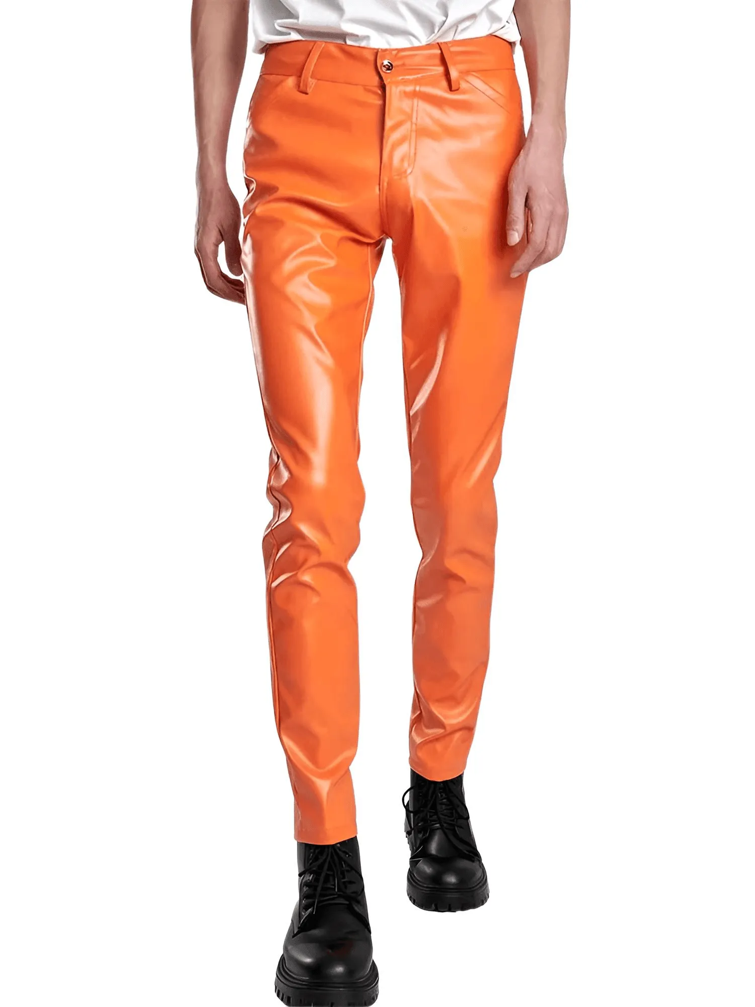 Slim Fit Men's Leather Pants