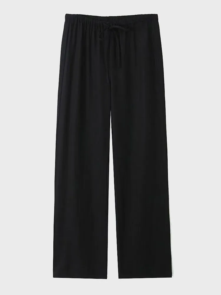 Spring Linen Drawstring Pants