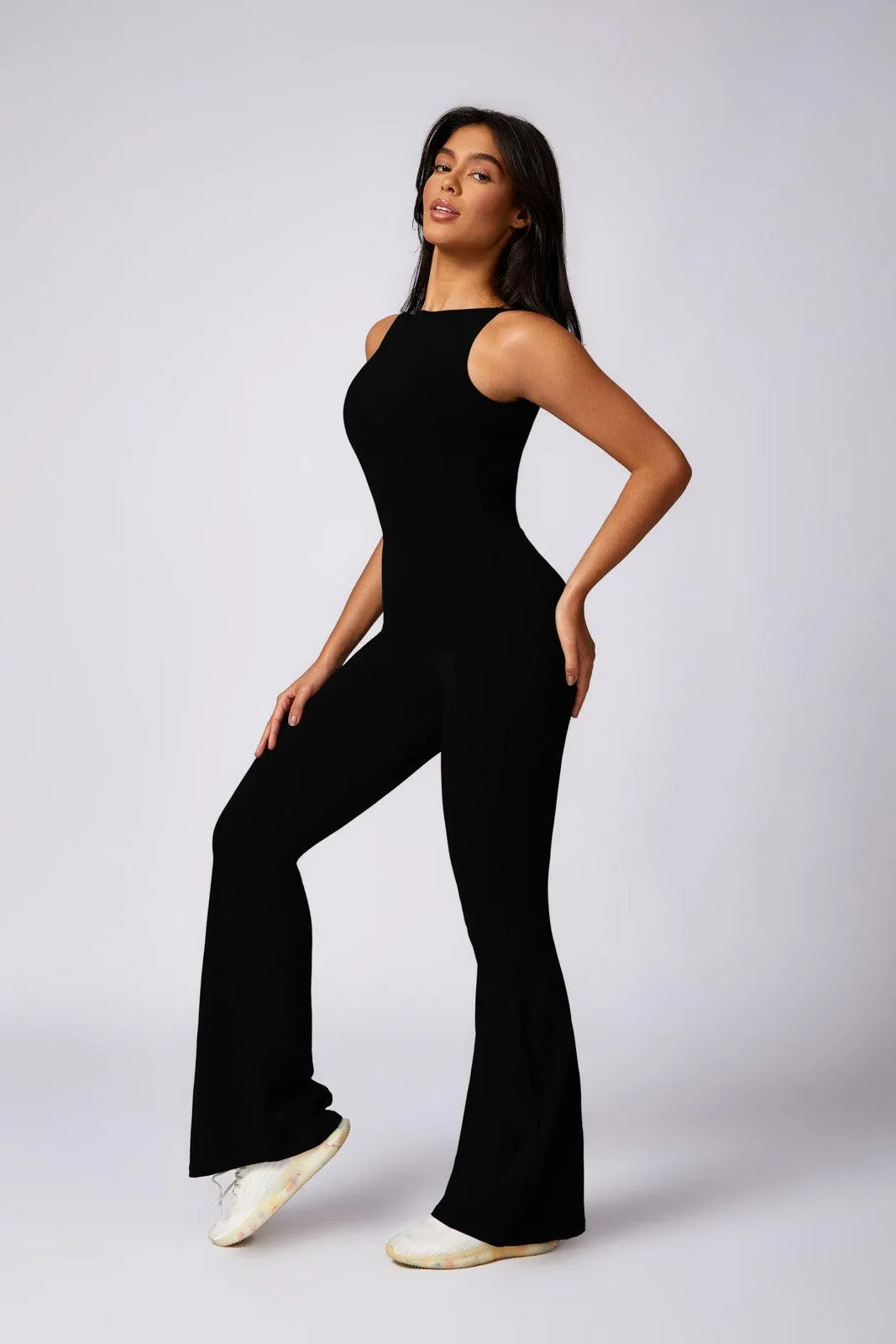 Stella Flared Jumpsuit - Black (FINAL SALE)