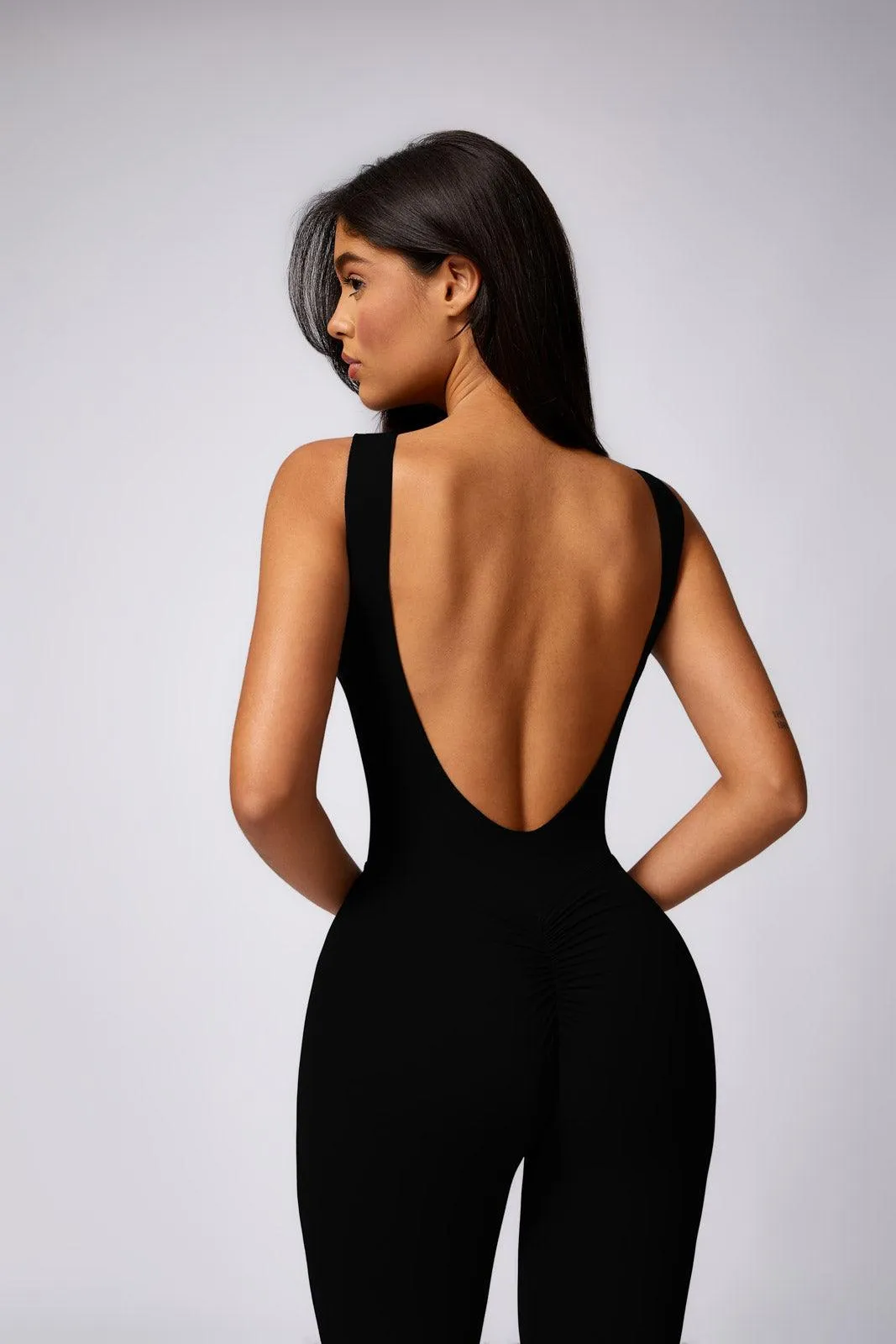 Stella Flared Jumpsuit - Black (FINAL SALE)