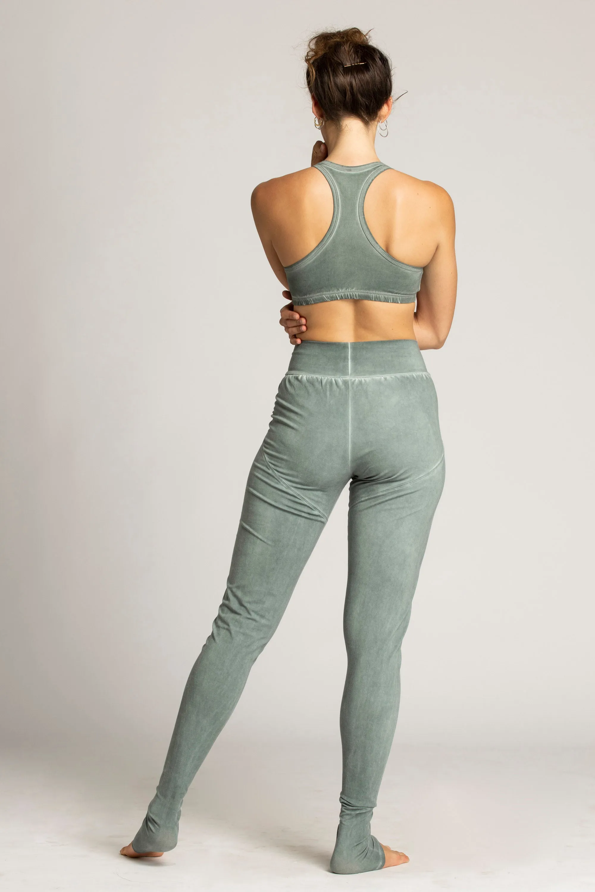 Stonewash Extra Long Slouchy Pants