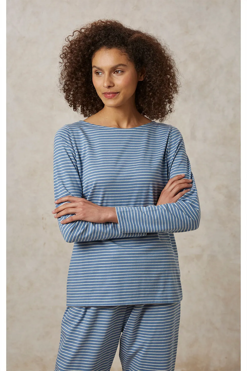 Stripe Long Sleeve Pyjama Top