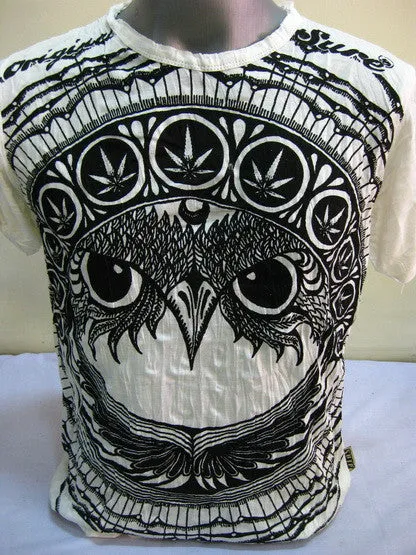 Sure Design Men's Weed Owl T-Shirt White