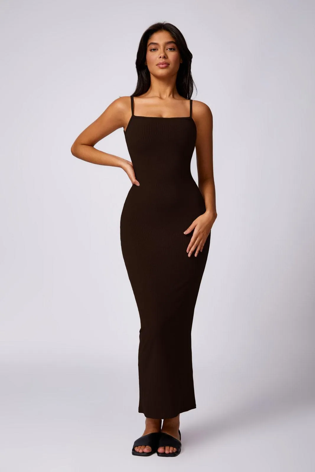 Thalia Long Dress - Brown (FINAL SALE)