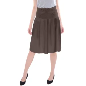 Vampire Art Cotton Grunge Brown Midi Beach Skirt