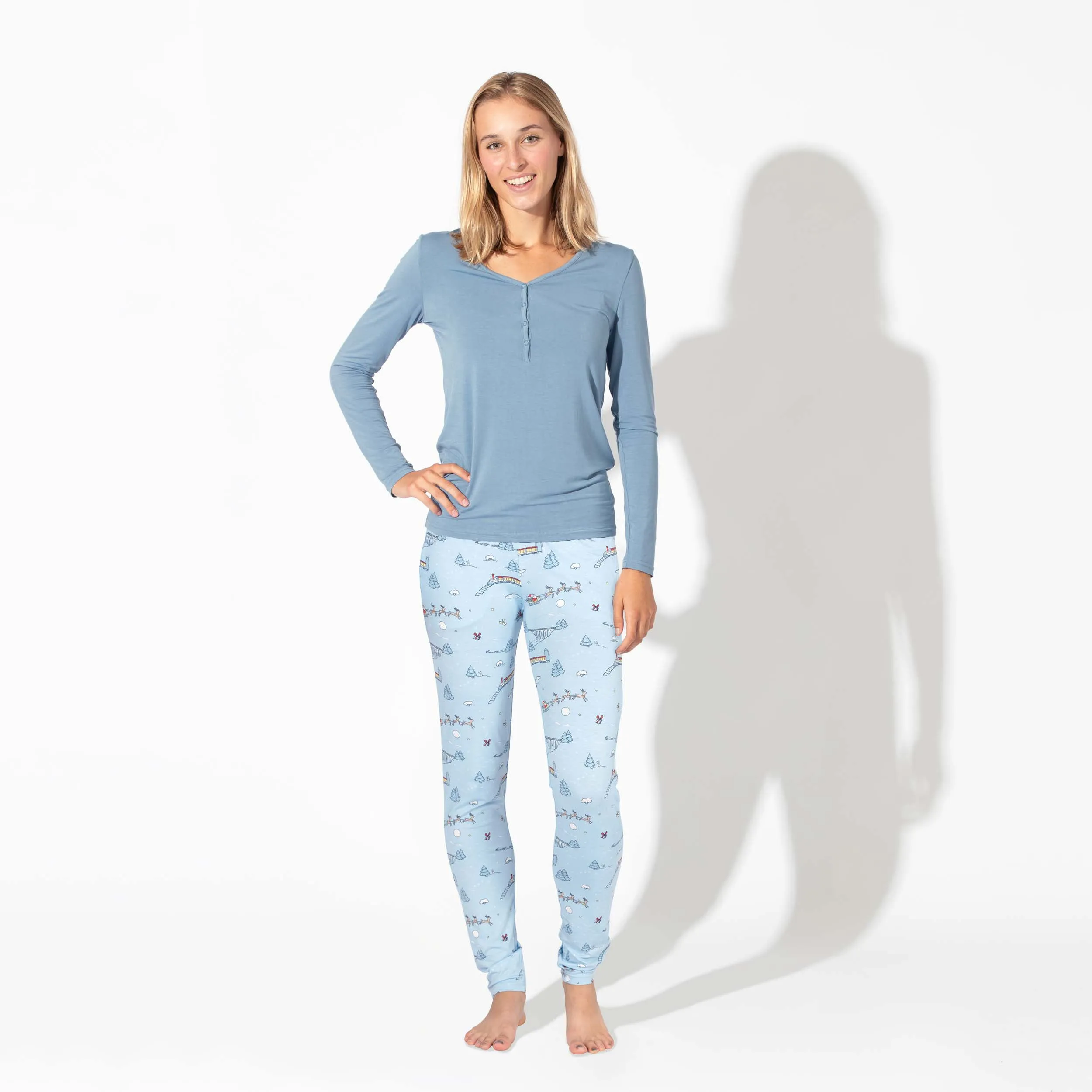 Winter Train Bamboo Women's Pajama Set