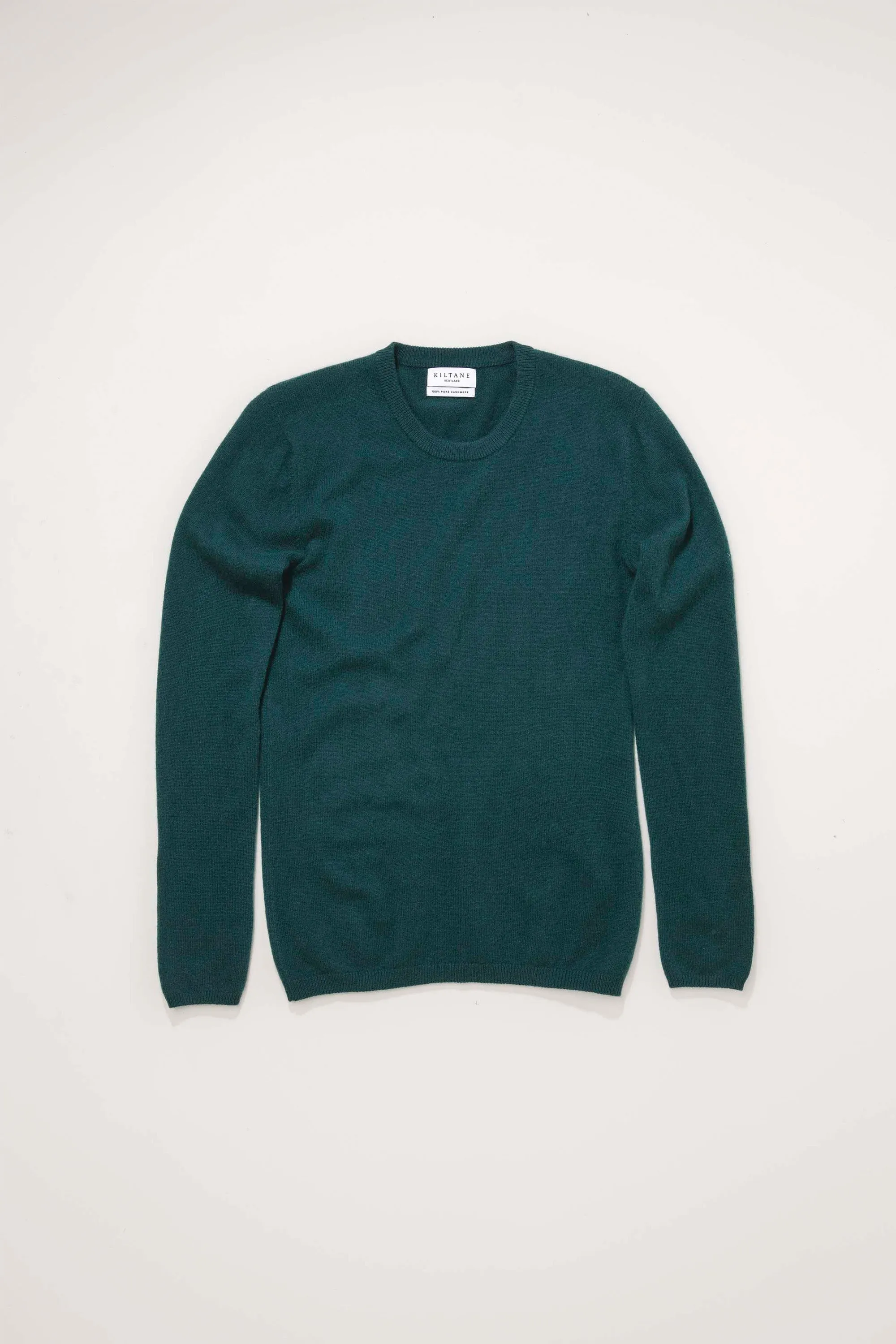 Women's Cashmere Crew Neck Jumper - Forest Green