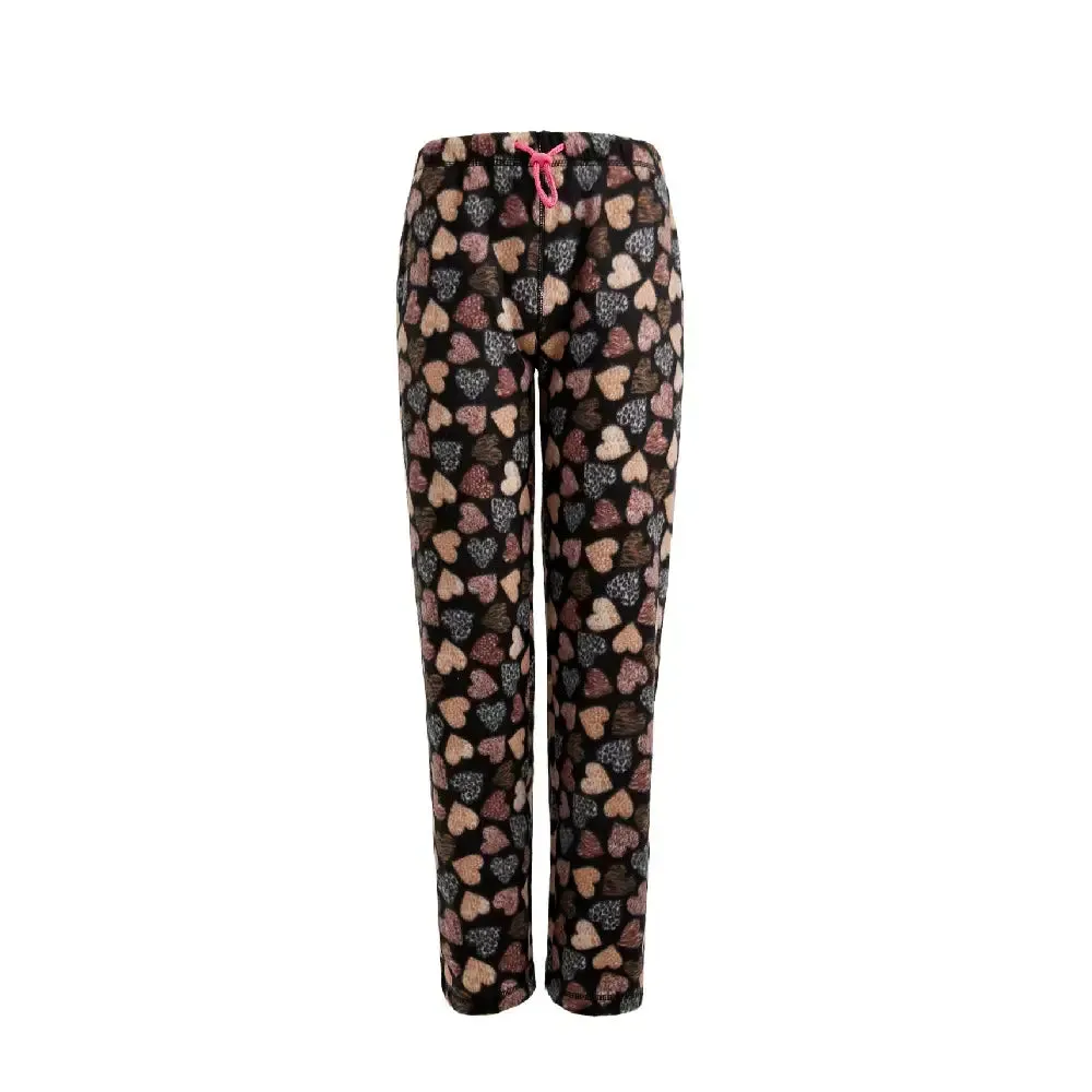 Women's Fleece Pajama Pants With Elastic Waistband