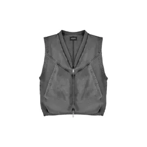 Zip Vest - Vintage Grey