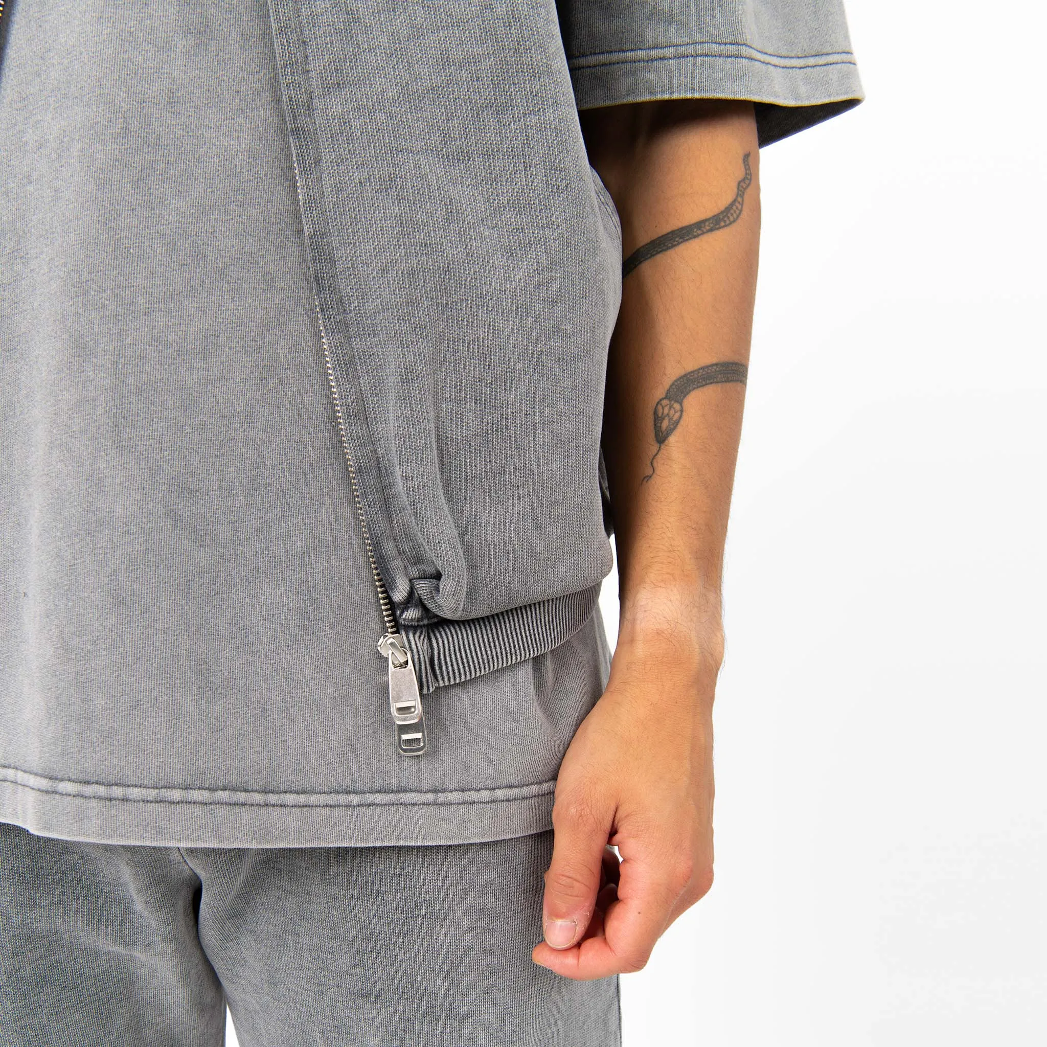 Zip Vest - Vintage Grey